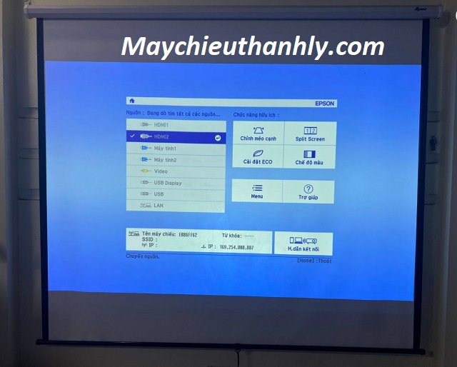 chỉnh máy chiếu cho nét